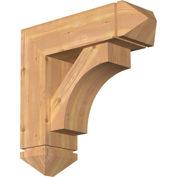 Ekena Millwork Westlake Arts and Crafts Smooth Bracket w/ Offset Brace, Western Red Cedar, 7 1/2"W x 24"D x 24"H BKT0806X24X24WTL03SWR - main
